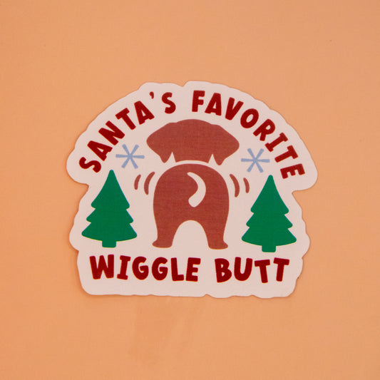 Santa’s Favorite Wiggle Butt Sticker